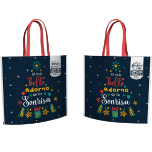 Bolsa de Almidón de Maíz Navidad Frase con adornos 40x40x12