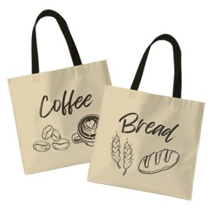 Bolsa de Almidón de Maíz beige Coffee and Bread 40x40x12